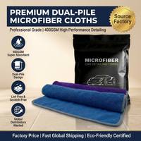 Tavelya Chiffon de lavage en microfibre à poils variés, anti-rayures, 500 GSM, professionnel pour le décapage de cire et le lustrage automobile, prix usine export B2B