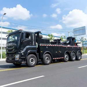 รถยกอีซูซุ FTR 10x4 สำหรับงานหนัก พร้อมเครน 50 ตัน และล้อไฮดรอลิกยกได้ เครื่องยนต์ 4UZ1 - Product Image 4