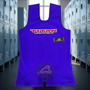 Trajes de Halterofilia Personalizados, Traje de Lucha Libre, Trajes de Powerlifting, Ropa Deportiva de Alto Rendimiento, Marca AERO Azul - Product Image 3