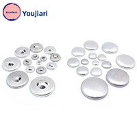 [Stock Directo de Fábrica] Botones con Cubierta de Aluminio, Botones para Manualidades, Botones con Base de Aluminio en Bolsa de Tela, Botones en Blanco con Base de Aluminio