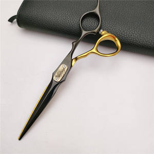 Ciseaux à effiler Black Gold Leopard 6,0 pouces en acier inoxydable pour coiffeur, manche long LPE-6.0 - Product Image 2