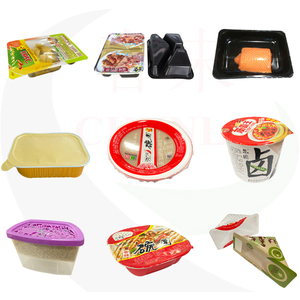 Máquina automática de embalaje de bandejas de acero inoxidable <span class=keywords><strong>para</strong></span> sellar galletas/hamburguesas/<span class=keywords><strong>perro</strong></span> caliente/contenedor de pasteles con cinta <span class=keywords><strong>transportadora</strong></span> - Product Image 5