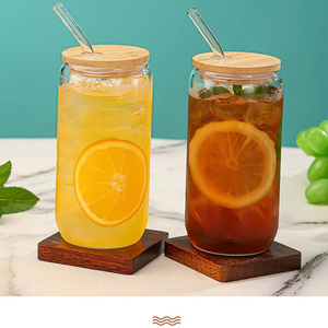 Gobelet à paille Coca-Cola créatif avec couvercle en bambou - Verre borosilicate transparent, idéal pour les enfants comme cadeau et pour la consommation quotidienne - Product Image 3