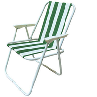 Chaise longue de plage pliable en métal pour événements, idéale pour le camping, la pêche et les voyages, avec faible MOQ et qualité supérieure