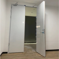 Porte ignifuge en acier inoxydable de Guangzhou 90min avec barre anti-panique, porte ignifuge en acier de grande taille en acier, porte extérieure en métal
