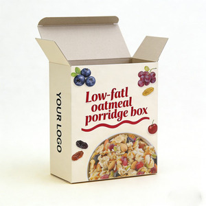 Boîte d'emballage en matériaux recyclés pour flocons <span class=keywords><strong>de</strong></span> <span class=keywords><strong>céréales</strong></span> à grains gros, aliments, graisses, santé, horizontale, 350g/500g, emballage <span class=keywords><strong>de</strong></span> boîte <span class=keywords><strong>de</strong></span> <span class=keywords><strong>céréales</strong></span> - Product Image 4