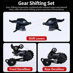 Bicicleta de Montaña con Cableado Interno de Aluminio, Horquilla de Suspensión de 38 mm, 27 Velocidades, Frenos de Disco Delanteros y Traseros, Ruedas de 26 Pulgadas - Product Image 2