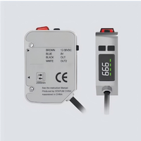 Sensor de Detección de Color Tipo Punto de Línea PC-WS3000P 24V 3m de Largo Alcance Fotoeléctrico Láser con Salida NPN para Diferencia de Color Micro
