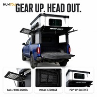 Coque de camping pour pick-up, coque rigide verrouillable avec porte-bagages pour les voyages d'aventure