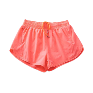 Women's Solid Pink Summer Sports Yoga Shorts Quick-Dry Breathable Spandex/Polyester Elastic Mid Anti-Exposure - Product Image 4