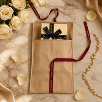 Pochette d'emballage cosmétique haut de gamme en sergé de coton blanc, avec logo personnalisé imprimé, pour cadeaux et rangement de cheveux, anti-poussière