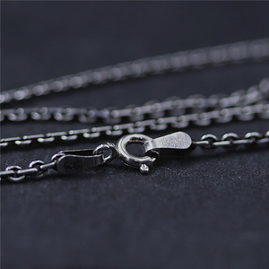 Collier à initiales en <span class=keywords><strong>argent</strong></span> thaïlandais rétro vintage de 2 mm, design simple pour hommes et femmes - Product Image 4