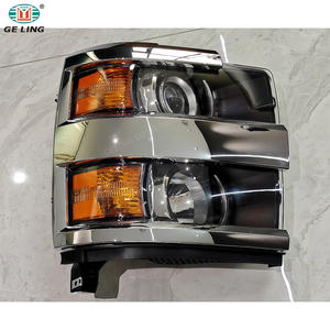 Projecteur LED chromé GELING pour phare avant de Chevrolet <span class=keywords><strong>Silverado</strong></span> HD <span class=keywords><strong>2500</strong></span> 3500 <span class=keywords><strong>2015</strong></span> - 2019 - Product Image 2