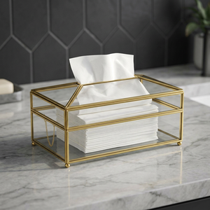 Dispensador de Servilletas Metálico Decorativo para Bodas, Impermeable, Ecológico, Hecho a Mano, Modelo NA74, Exhibición de Vajilla, Estilo Americano - Product Image 1