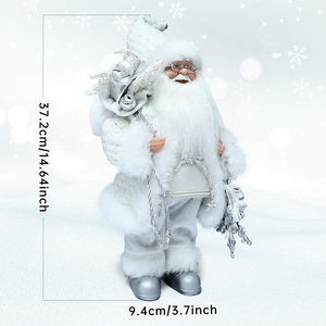 Figurine de Père Noël debout, poupée de Noël blanche, figurine de Père Noël debout pour Noël - Product Image 2