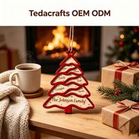 Ornement de Noël en bois découpé au laser avec nom personnalisé, décorations de Noël pour la maison, cadeaux créatifs pour les amateurs de bricolage