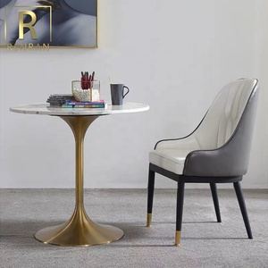 Tavoli <span class=keywords><strong>da</strong></span> <span class=keywords><strong>pranzo</strong></span> con base in <span class=keywords><strong>oro</strong></span> con piano in <span class=keywords><strong>marmo</strong></span> bianco rotondo di lusso popolare moderno tavoli <span class=keywords><strong>da</strong></span> <span class=keywords><strong>pranzo</strong></span> rotondi con piano in pietra per hotel - Product Image 6