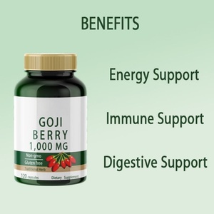 Cápsulas <span class=keywords><strong>de</strong></span> Bayas <span class=keywords><strong>de</strong></span> Goji OEM 1000mg, Extracto <span class=keywords><strong>de</strong></span> Lycium Barbarum para Apoyo Inmunológico, Salud Ocular, Aumento <span class=keywords><strong>de</strong></span> Energía y Bienestar Corporal - Product Image 3