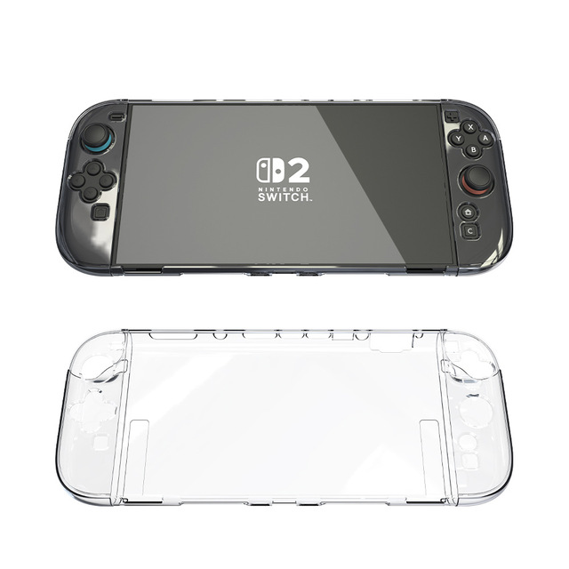 Laudtec Clear Switch 2 Game Console Split Protective Case PC Crystal Transparent for Switch 2 Protective Case