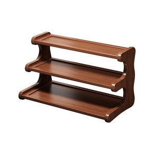 Étagère de rangement multi-niveaux pour bureau, organisateur en bois à 3 niveaux pour bureau et maison, avec étagère de présentation pour service à thé et livres - Product Image 5