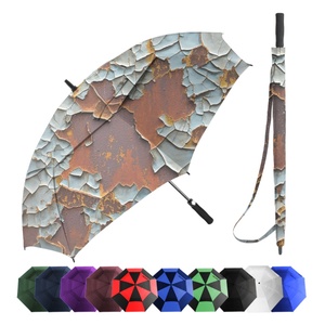 Custom Logo <b>Windproof</b> UV Protected Golf Event <b>Umbrella</b> with Strong Visual 3D Effect Pongee Material and Strong EVA Foam Handle - Product Image 4