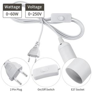 Kit de cordon de suspension premium 1,8 m E26 E27 EU/US <span class=keywords><strong>pour</strong></span> luminaire LED suspendu avec interrupteur <span class=keywords><strong>pour</strong></span> lampe suspendue - Product Image 1