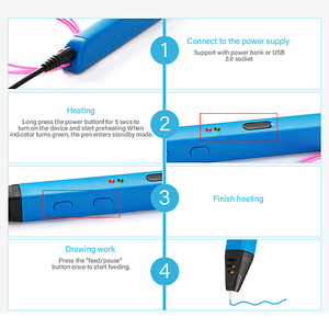 Penna 3D Modello V4 JER Giocattolo Educativo per Adulti Penna per Stampa e <span class=keywords><strong>Disegno</strong></span> 3D Sicura per Regalo - Product Image 5