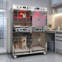 Cage d'oxygénothérapie infrarouge vétérinaire avec surveillance numérique de la température pour chats, chiens, lapins et cliniques