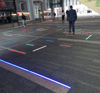 Profilé d'aluminium encastrable IP67 IP68 couleur blanche rvb PMMA couverture parc route jardin marche conduite par lumière linéaire