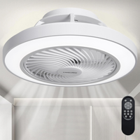 Ventilateur de plafond intelligent à LED avec lumière, pour chambre à coucher, décoratif, à intensité variable, avec télécommande, normes CE-ROHS CE-EMC