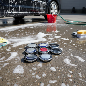 <span class=keywords><strong>Cache</strong></span>-moyeux de roue de voiture ABS personnalisables 56mm 68mm 82mm <span class=keywords><strong>75mm</strong></span>, installation à clipser pour la décoration du centre de roue de voiture - Product Image 2