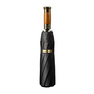 Parapluie publicitaire haut de gamme à dix baleines, avec poignée en bois massif et lettrage automatique - Product Image 3