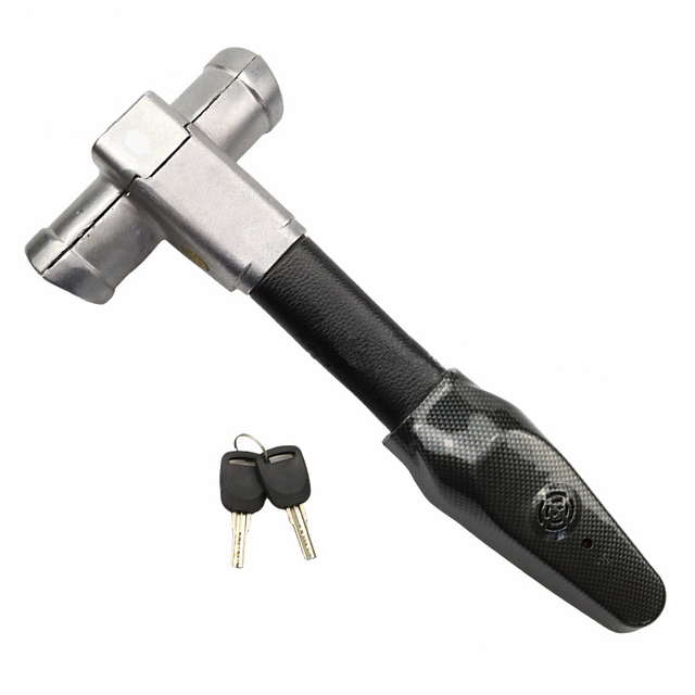 YH1743 Heavy Duty Steel Zinc Plated Key Operated Steering Wheel Lock Alarm Light Buzzer LED Warning ISO9001 Certified Car
