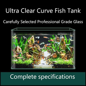 Productos para el Hogar Peceras de Vidrio Ultra Transparente Curvadas sin Borde para Peces - Product Image 3