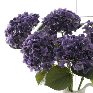 <span class=keywords><strong>Fiore</strong></span> di Ortensia Artificiale Vintage di Grandi Dimensioni in Lattice <span class=keywords><strong>Viola</strong></span> <span class=keywords><strong>Scuro</strong></span> a Effetto Realistico per Decorazioni di Feste e Matrimoni - Product Image 2