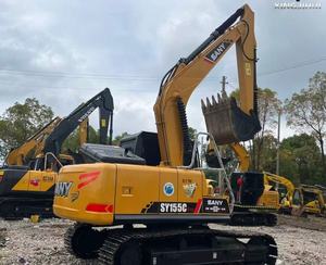 Excavatrice Sany 155C de 15 tonnes d'occasion à faible nombre d'heures avec godet standard pour travaux de construction générale et de terrassement - Product Image 1