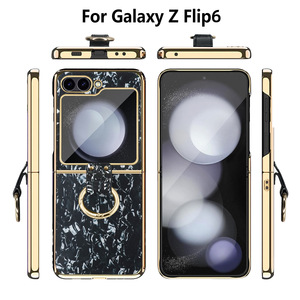 ขายตรงจากโรงงาน: เคสโทรศัพท์ Samsung Z Flip 6 ชุบเคลือบกันกระแทกแบบเต็มตัว พร้อมขาตั้งวงแหวนและสีรุ้ง - Product Image 3