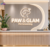 Enseigne LED 3D personnalisée avec logo, télécommande, alimentation secteur, rétroéclairée, pour devanture de magasin, centre commercial, salon de beauté, hôtel, décoration murale