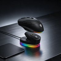 Base de Carga para Ratón Gaming RGB JEDE GWH118 Tri-Mode, 13400 DPI, 6 Botones, Sensor PAW3311, Programable, para Ambas Manos, para Gamers de PC