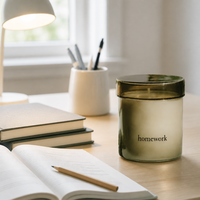 Bougie en verre FTQS avec couvercle, verre fumé, cadeau pour bureau d'étude, étudiant, professeur, vente en gros, OEM, marque privée