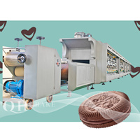 Ligne de production de biscuits au chocolat multifonctionnelle avec four électrique, pétrin, laminoir, machine de découpe pour usine