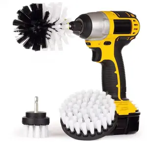 TDF 3 PCs Electric Drill Wheel Cleaning Brush Set Power Scrubber Brush Set for Car Wash Use Set