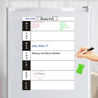 Calendrier magnétique hebdomadaire pour enfants avec aimant pour réfrigérateur avec aimant en caoutchouc Service de coupe personnalisé permanent