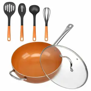 Eco-friendly professional cooking 6 pieces cookware set ceramic coating