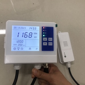 Dispositifs de surveillance du <span class=keywords><strong>CO2</strong></span> agricole Capteur de <span class=keywords><strong>CO2</strong></span> mural Contrôleur de compteur pour serre pour contrôler le ventilateur/vanne marche/arrêt - Product Image 5