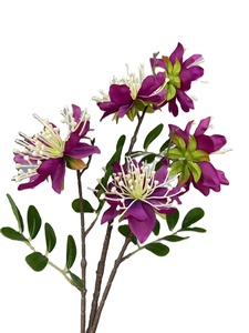 Rama de flor artificial extravagante de cinco cabezas con tallo largo rojo azul blanco rosa Delonix Regia Flame <span class=keywords><strong>Tree</strong></span> para decoración de Navidad - Product Image 4