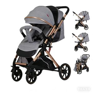 Cochecito para Bebé, Material <span class=keywords><strong>de</strong></span> Algodón, Marco <span class=keywords><strong>de</strong></span> Acero Inoxidable, Plegable, Bidireccional, Asiento <span class=keywords><strong>de</strong></span> Alta Visibilidad, Reclinable, Ligero - Product Image 5