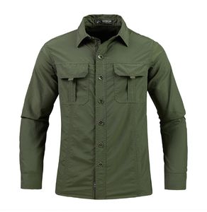 Liu Ming nouvel an 2025 printemps automne mode hommes décontracté à manches longues grande taille 5XL hauts chemises Cargo - Product Image 3