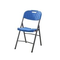 Chaise pliante portable en PEHD avec poignée intégrée pour intérieur et extérieur – Vente en gros