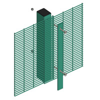 Buiten anti-UV 358 anti-klim beveiligingsgaashekwerk poedercoating paneel voor waterzuiveringsinstallatie
